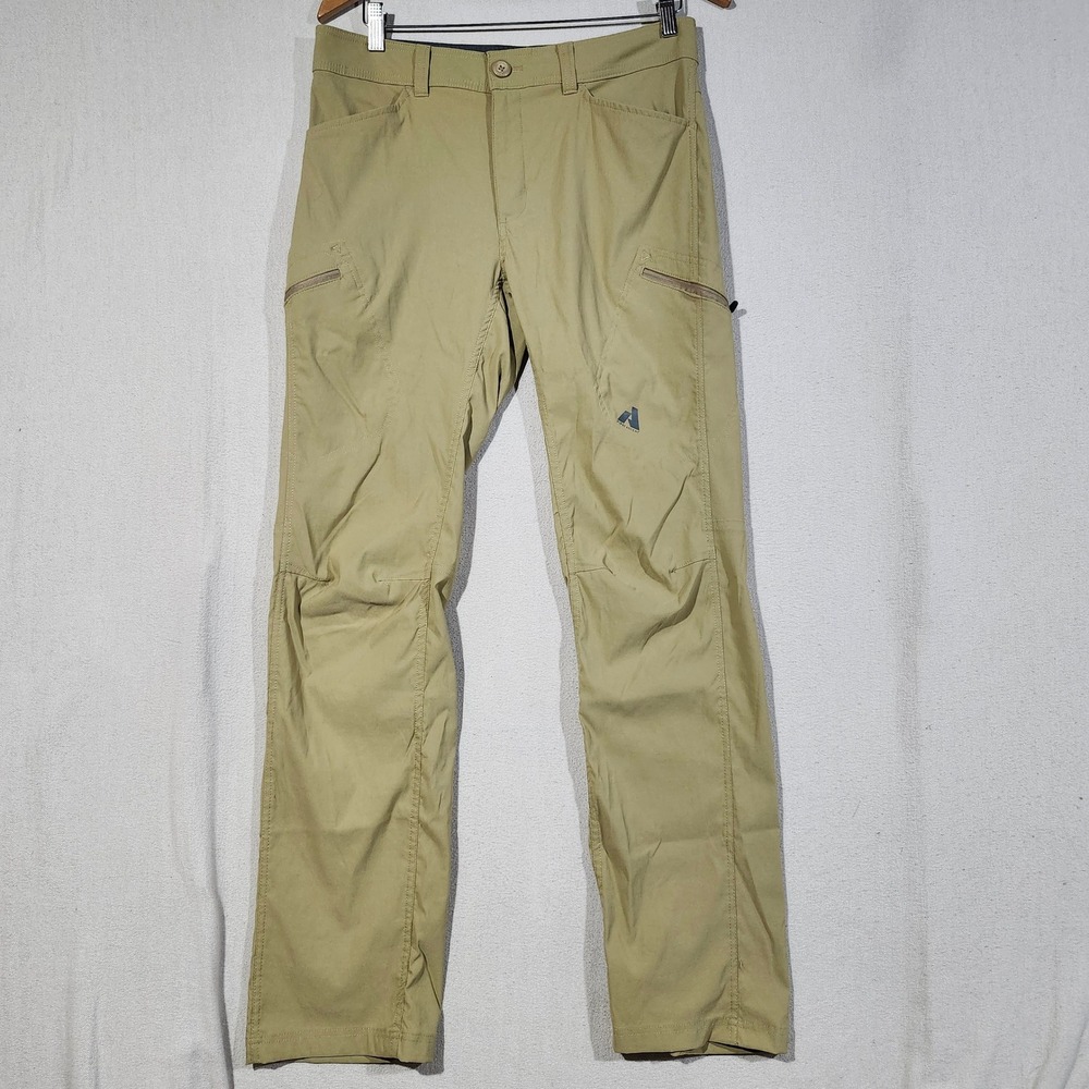 Eddie Bauer First Ascent Guide Pro Pants Mens 32x34 Tan Hiking Nylon Stretch